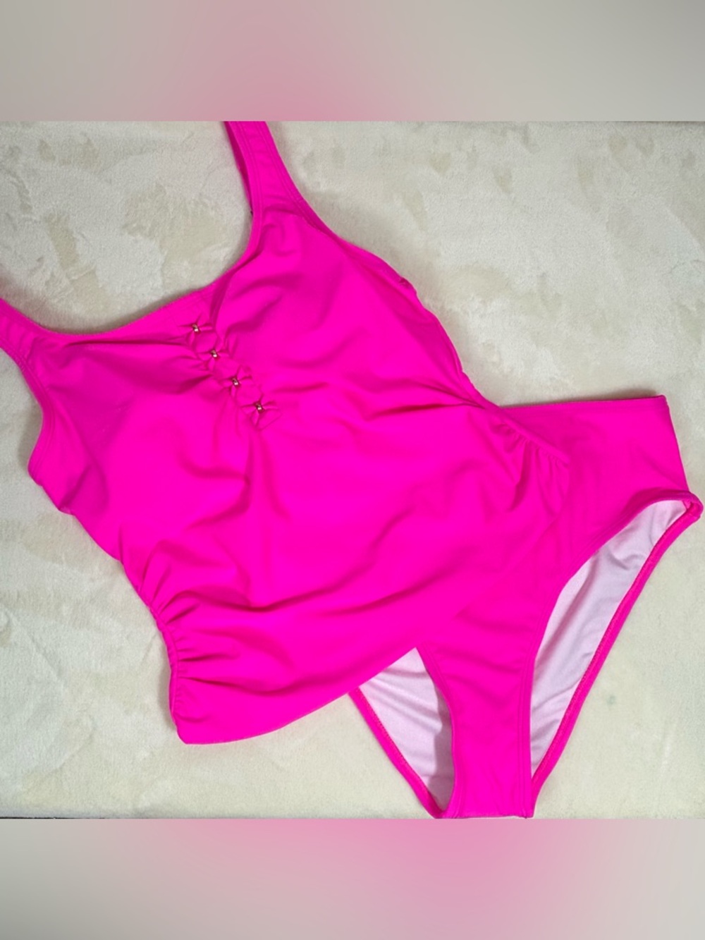 Women’s Two Piece Hot Pink Full Coverage Tankini Swimsuit M NEW